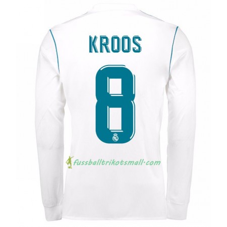 Fußballtrikots Real Madrid Toni Kroos 8 2017-2018 Langarm Heimtrikotsatz kaufen
