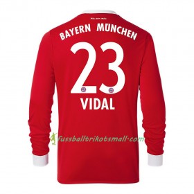 Fußballtrikots FC Bayern München Arturo Vidal 23 2017-2018 Langarm Heimtrikotsatz kaufen