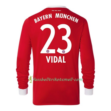 Fußballtrikots FC Bayern München Arturo Vidal 23 2017-2018 Langarm Heimtrikotsatz kaufen