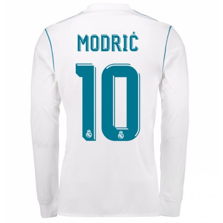 Fußballtrikots Real Madrid Luka Modric 10 2017-2018 Langarm Heimtrikotsatz kaufen
