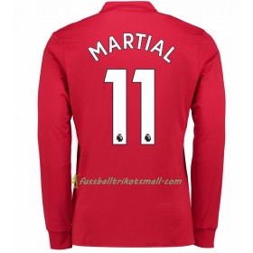 Fußballtrikots Manchester United Anthony Martial 11 2017-2018 Langarm Heimtrikotsatz kaufen