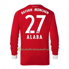 Fußballtrikots FC Bayern München David Alaba 27 2017-2018 Langarm Heimtrikotsatz kaufen