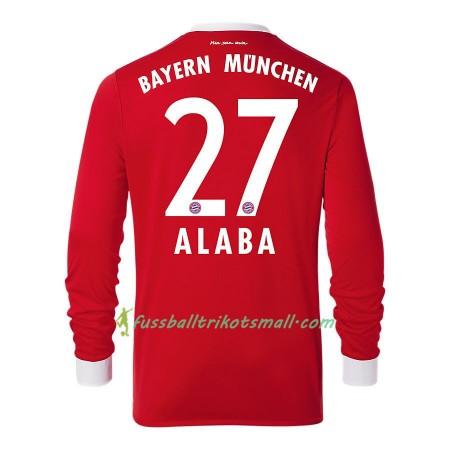 Fußballtrikots FC Bayern München David Alaba 27 2017-2018 Langarm Heimtrikotsatz kaufen