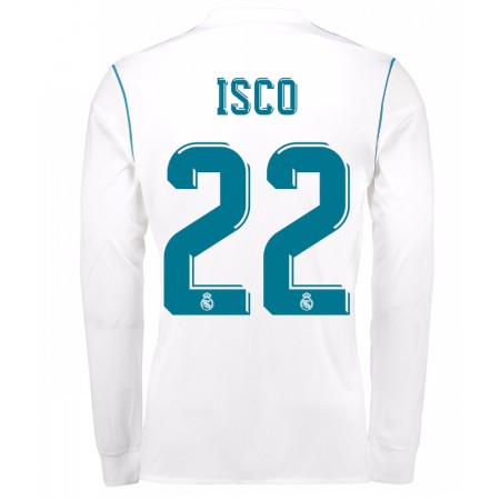 Fußballtrikots Real Madrid Isco 22 2017-2018 Langarm Heimtrikotsatz kaufen