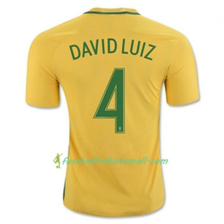Fußballtrikots Brasilien DAVID LUIZ 2016-2017 Kurzarm Heimtrikotsatz kaufen