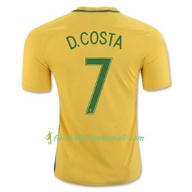 Fußballtrikots Brasilien D COSTA 2016-2017 Kurzarm Heimtrikotsatz kaufen