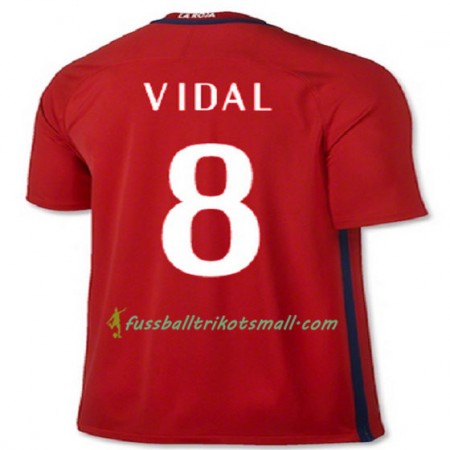 Fußballtrikots Chile VIDAL 2016-2017 Kurzarm Heimtrikotsatz kaufen