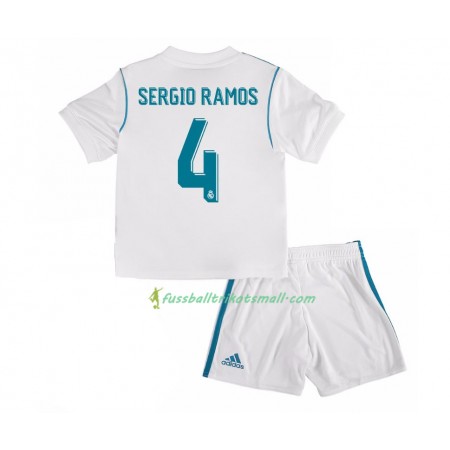Fußballtrikots Real Madrid Sergio Ramos 4 Kinder 2017-2018 Kurzarm Heimtrikotsatz kaufen