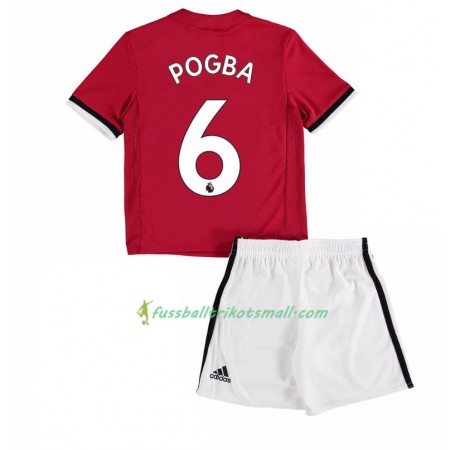 Fußballtrikots Manchester United Paul Pogba 6 Kinder 2017-2018 Kurzarm Heimtrikotsatz kaufen