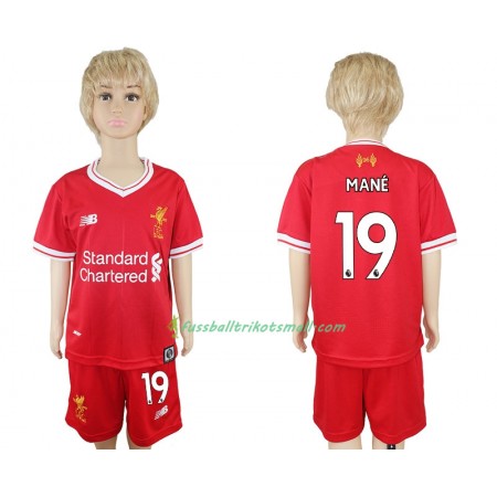Fußballtrikots Liverpool Sadio Mane 19 Kinder 2017-2018 Kurzarm Heimtrikotsatz kaufen