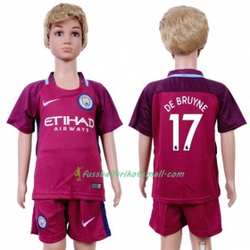 Fußballtrikots Manchester City Kevin De Bruyne 17 Kinder 2017-2018 Kurzarm Auswärts-trikot kaufen