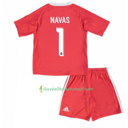 Fußballtrikots Real Madrid Torwart  Keylor Navas 1 Kinder 2017-2018 Kurzarm Auswärts-trikot kaufen