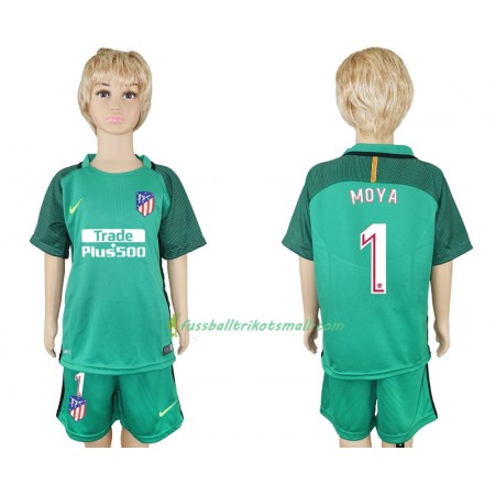 Fußballtrikots Atlético Madrid  Miguel Angel Moya 1 Torwart Kinder 2017-2018 Kurzarm Heimtrikotsatz kaufen