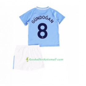 Fußballtrikots Manchester City Ilkay Gundogan 8 Kinder 2017-2018 Kurzarm Heimtrikotsatz kaufen