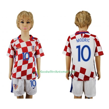 Fußballtrikots Kroatien Modric 10 Kinder 2016 Kurzarm Heimtrikotsatz kaufen