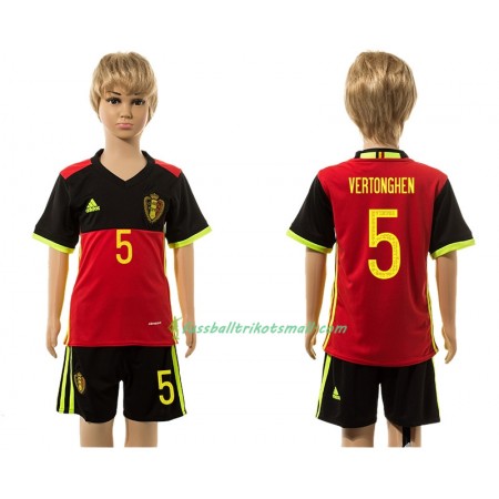 Fußballtrikots Belgien Vertonghen 5 Kinder 2016 Kurzarm Heimtrikotsatz kaufen