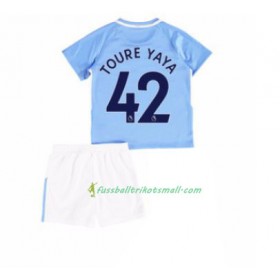 Fußballtrikots Manchester City Yaya Toure 42 Kinder 2017-2018 Kurzarm Heimtrikotsatz kaufen