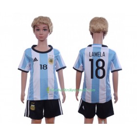 Fußballtrikots Argentinien Lamela 18 Kinder 2016 Kurzarm Heimtrikotsatz kaufen