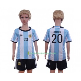 Fußballtrikots Argentinien Gaitan 20 Kinder 2016 Kurzarm Heimtrikotsatz kaufen