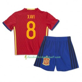 Fußballtrikots Spanien Xavi 8 Kinder 2016 Kurzarm Heimtrikotsatz kaufen