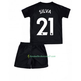 Fußballtrikots Manchester City David Silva 21 Kinder 2017-2018 Kurzarm Ausweichtrikot kaufen