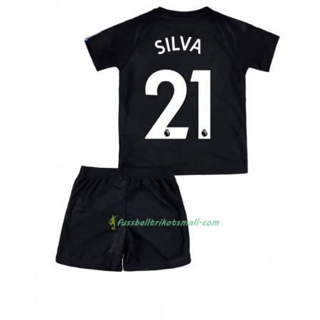 Fußballtrikots Manchester City David Silva 21 Kinder 2017-2018 Kurzarm Ausweichtrikot kaufen