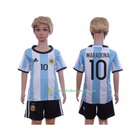 Fußballtrikots Argentinien Maradona 10 Kinder 2016 Kurzarm Heimtrikotsatz kaufen