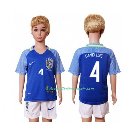 Fußballtrikots Brasilien David Luiz 4 Kinder 2016 Kurzarm Auswärts-trikot kaufen
