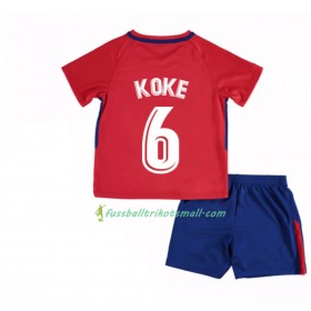 Fußballtrikots Atlético Madrid Koke 6 Kinder 2017-2018 Kurzarm Heimtrikotsatz kaufen