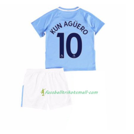Fußballtrikots Manchester City Sergio Aguero 10 Kinder 2017-2018 Kurzarm Heimtrikotsatz kaufen