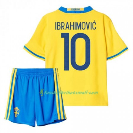 Fußballtrikots Schweden Ibrahimovic 10 Kinder 2016 Kurzarm Heimtrikotsatz kaufen